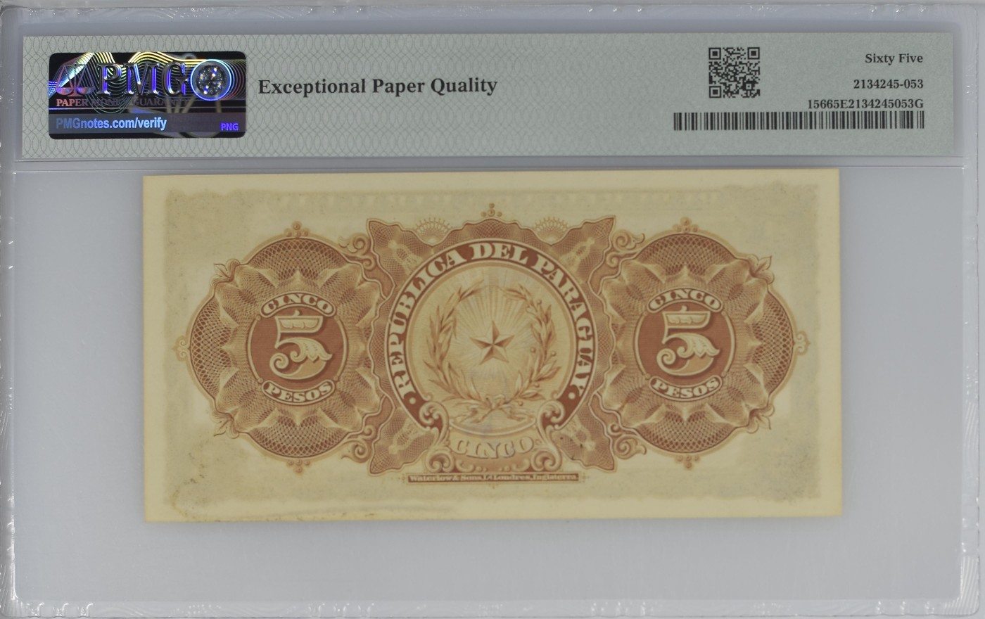 收藏联盟Quantum Auction 第280期拍卖  巴拉圭1907年5 Pesos等值 1/2比索银币 PMG65 A00首发冠
