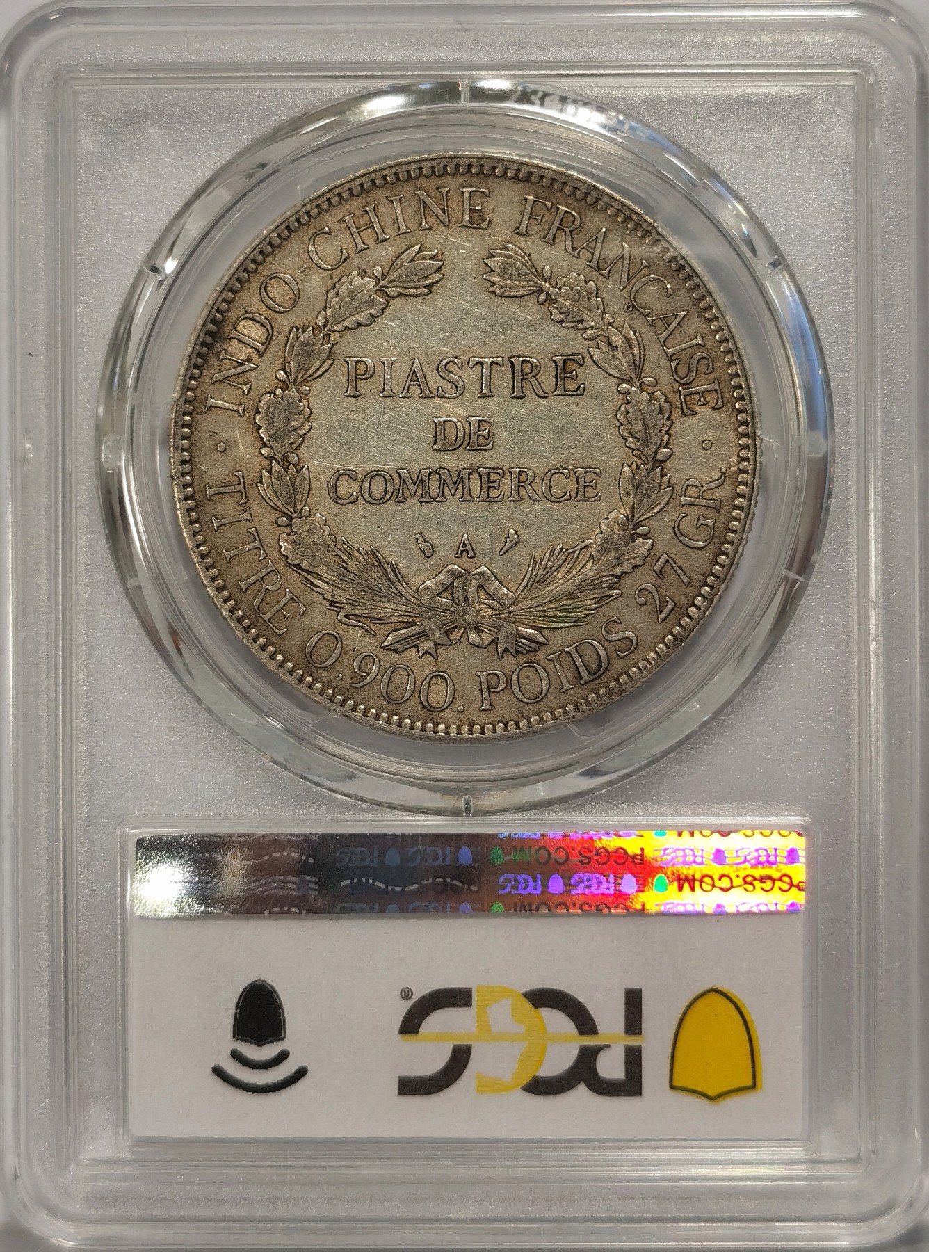 博洋堂世界钱币拍卖第038期（全场包邮） PCGS AU53 1926年A版法属印支坐洋，黄油彩状态出色，味道好