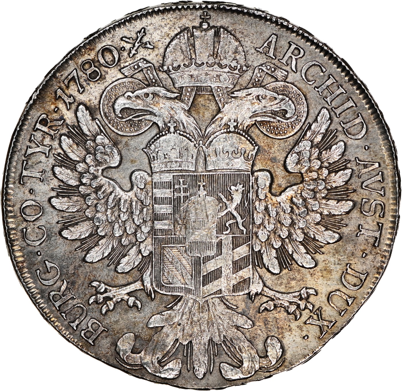 博洋堂世界钱币拍卖第038期（全场包邮） NGC UNC 奥地利特蕾莎·玛格丽特大奶妈泰勒银币，Hafner-33A.4版，1797-1800年铸造于金茨堡造币厂，B型Cross