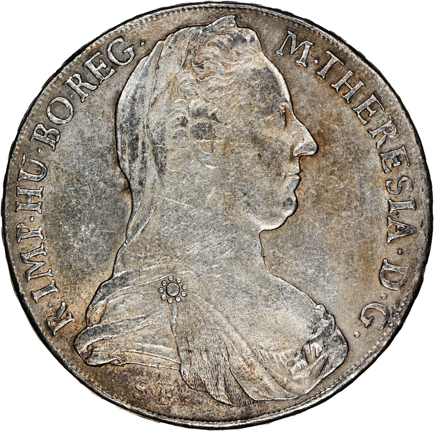 博洋堂世界钱币拍卖第038期（全场包邮） NGC AU 奥地利特蕾莎·玛格丽特大奶妈泰勒银币，Hafner-37a版，1817-33年铸造于威尼斯造币厂（NGC错标为米兰）