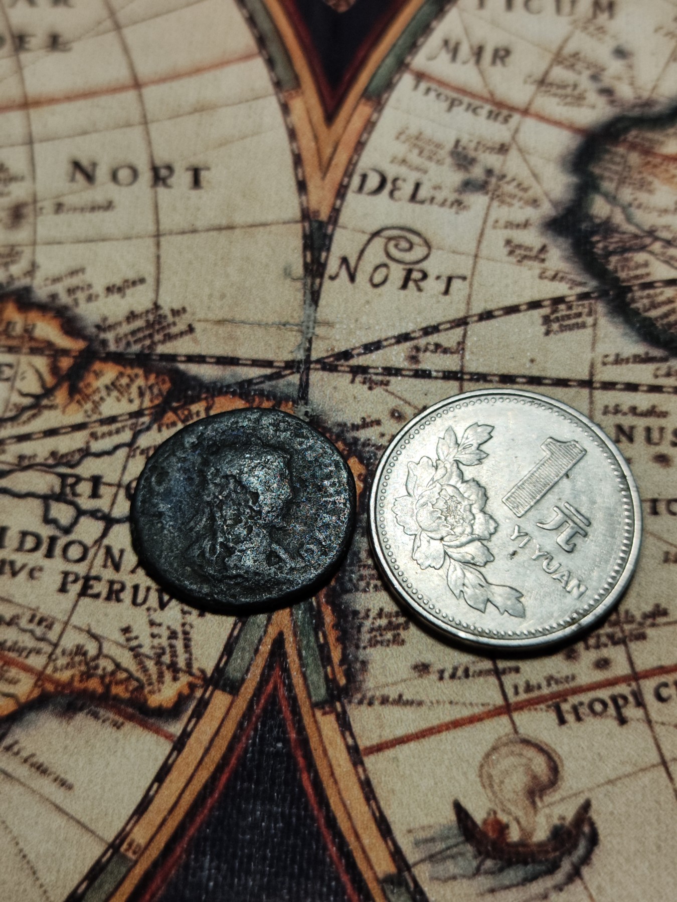 【大巴扎】第9回：丝路钱币与罗马帝国钱币的碰撞（全场包邮） 古罗马铜币，不知道是那位皇帝，图案还蛮清晰的