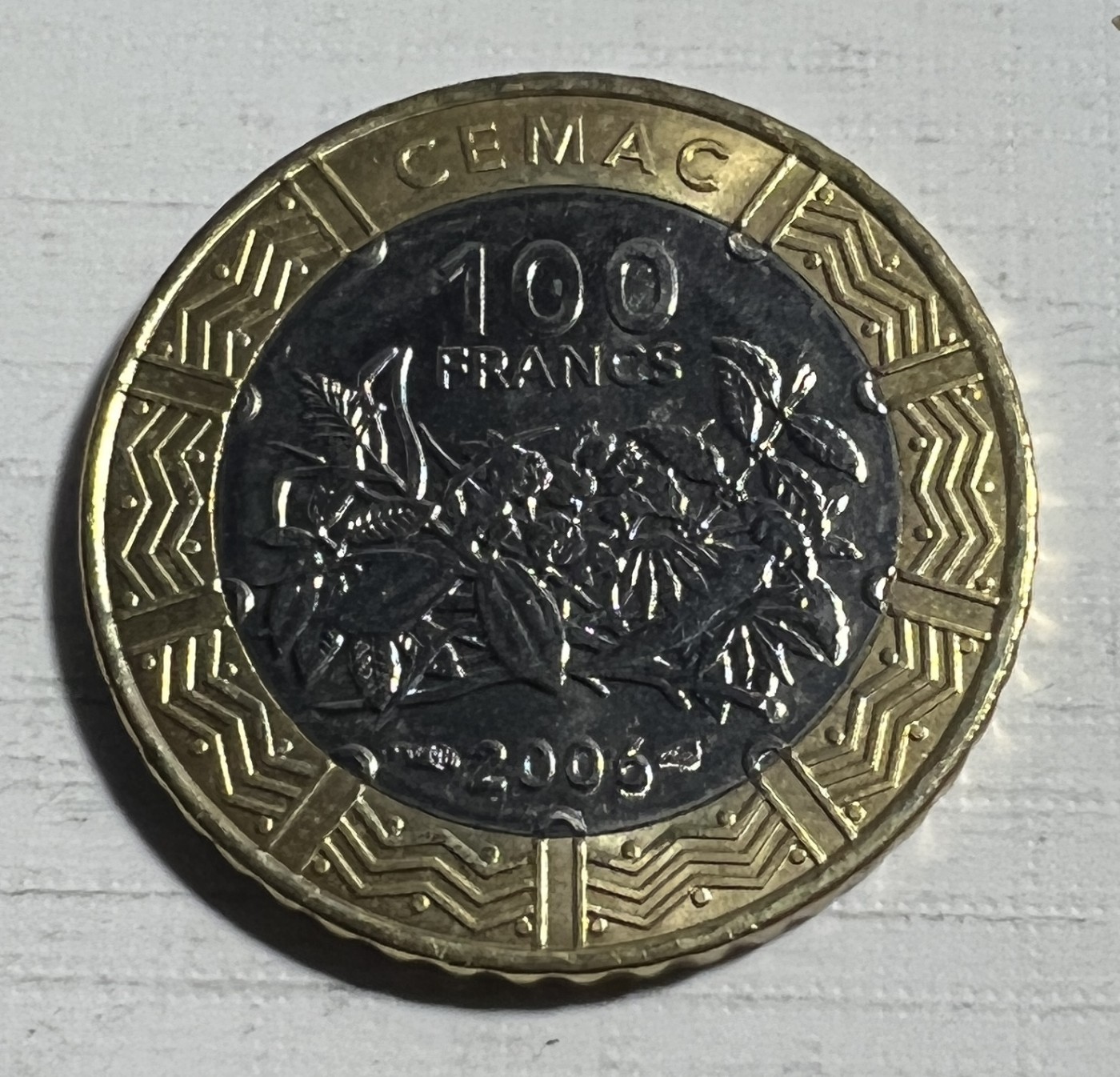 S&S Numismatic世界钱币-拍卖 第124期  中非共和国2006年100法郎双色币