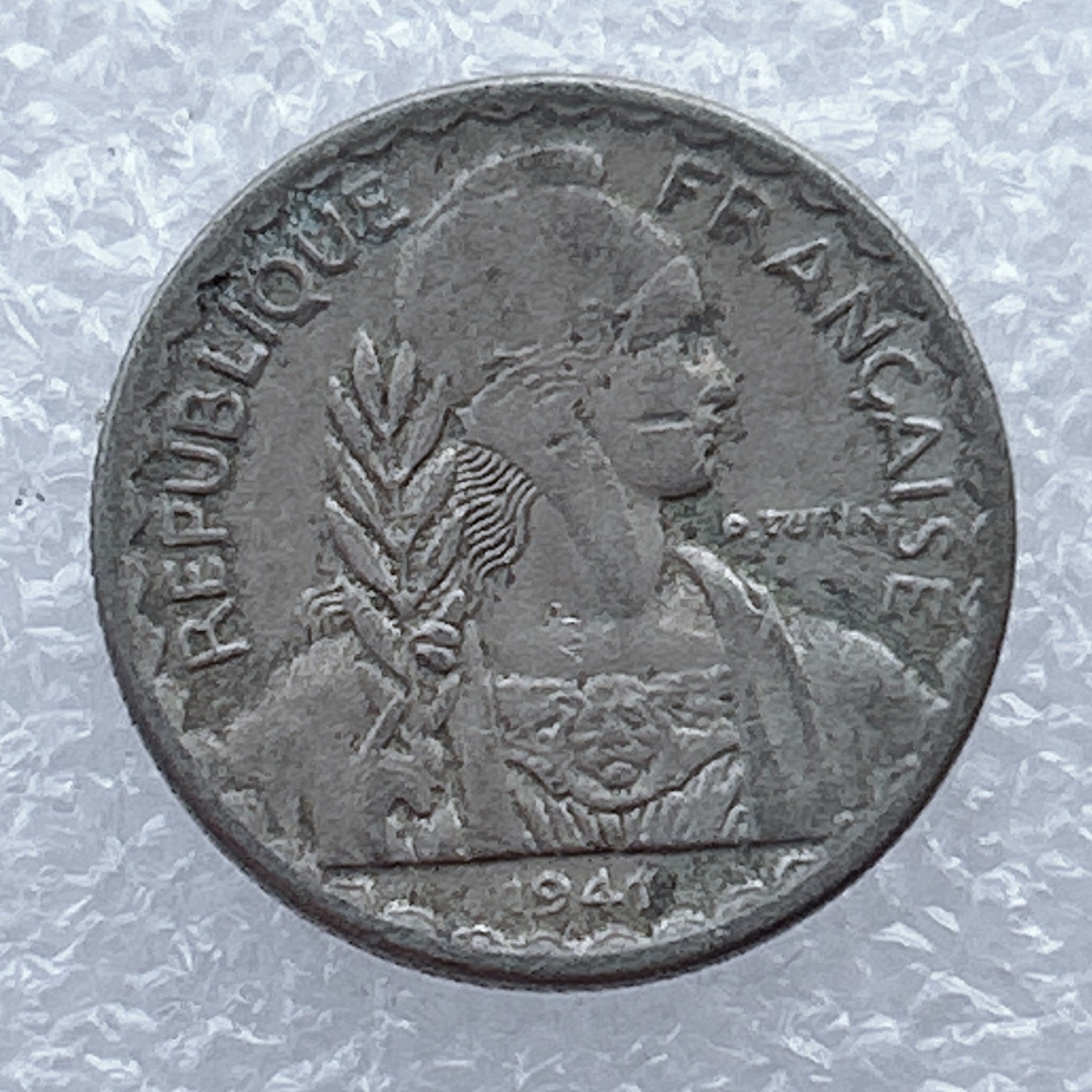 全场一元起拍 世界钱币散币场 第15期 法属印度支那1941年20分镍币.丰收女神