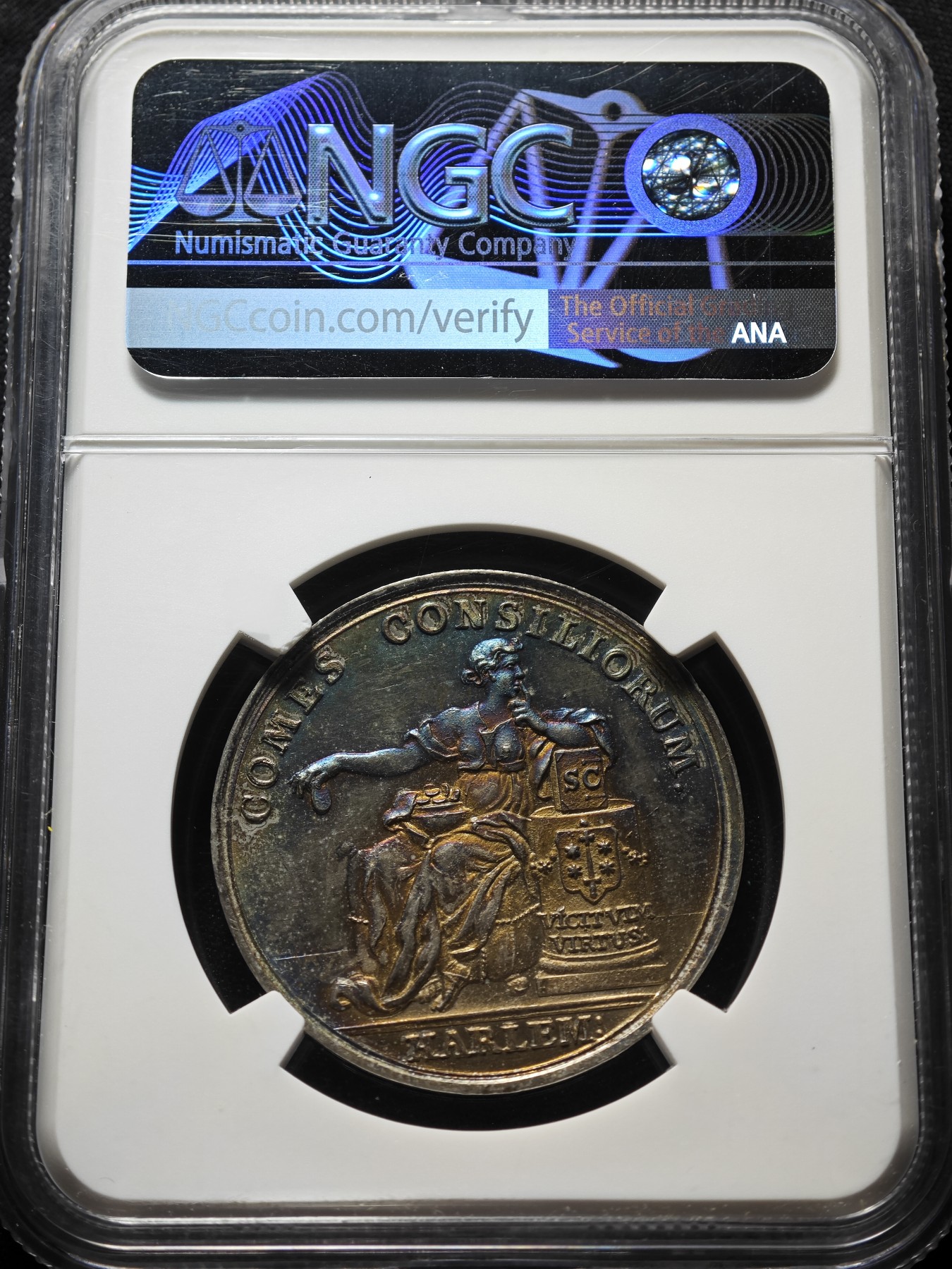 1750年 荷兰哈莱姆市银章 NGC MS62