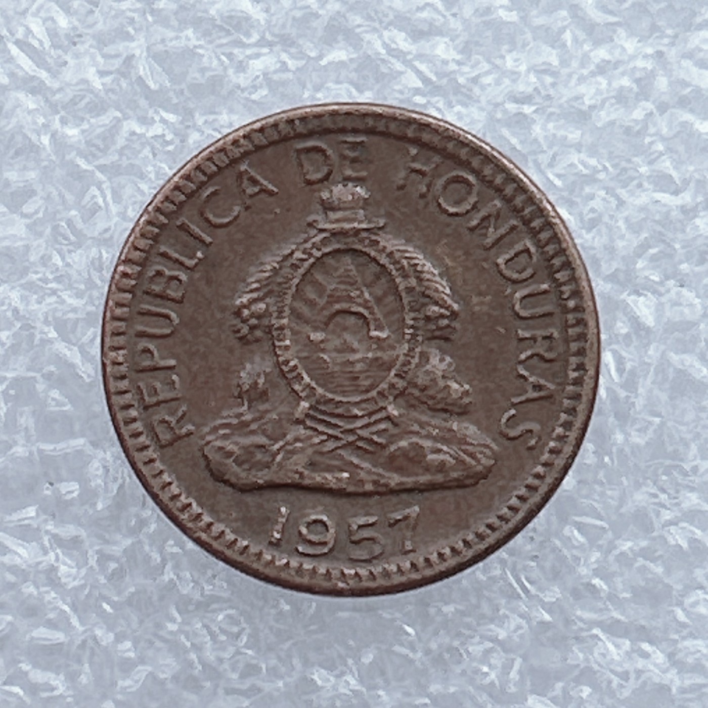 全场一元起拍 世界钱币散币场 第15期 洪都拉斯1957年1分 蒙松尼克金字塔 青铜币