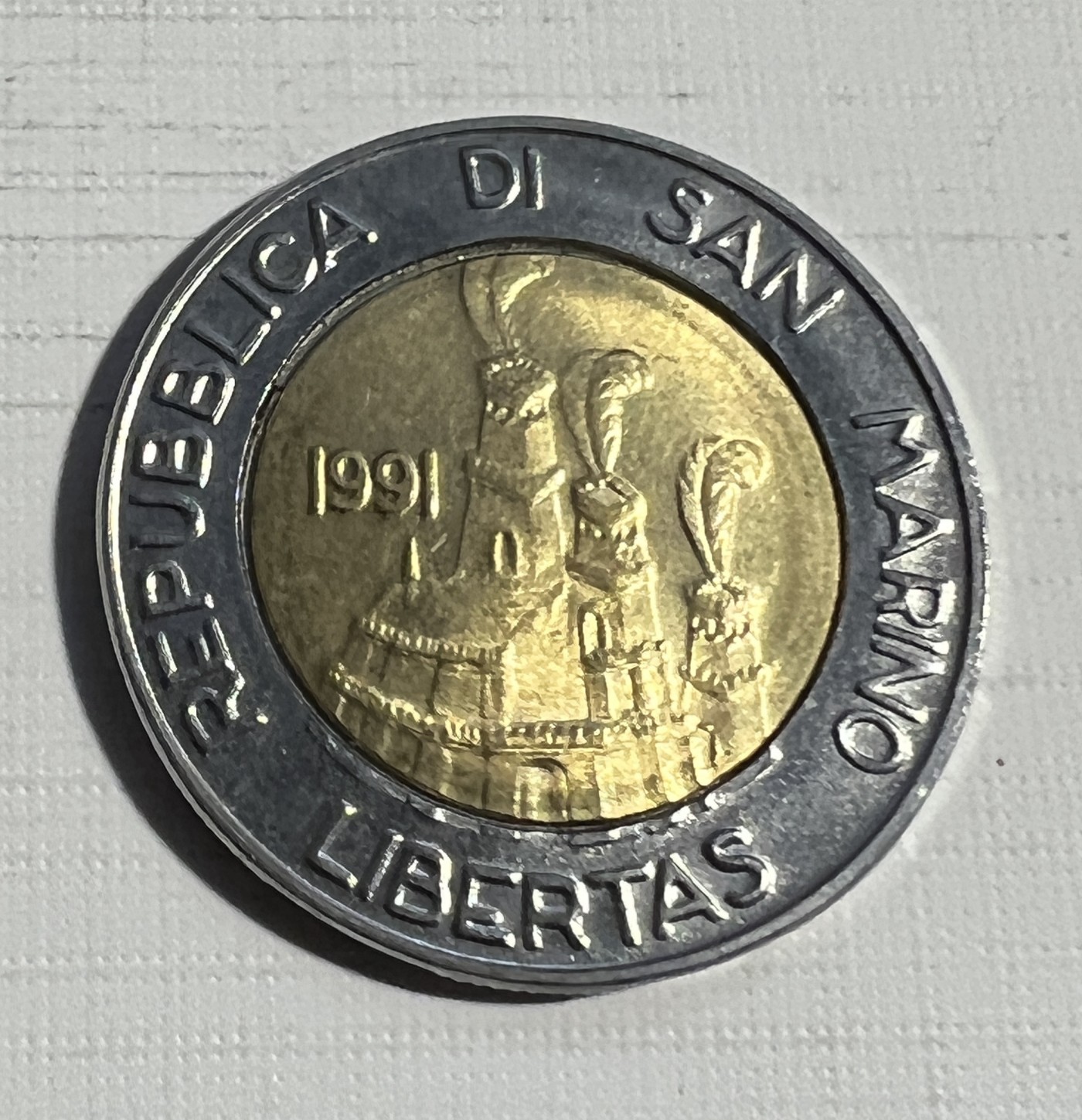 S&S Numismatic世界钱币-拍卖 第124期  圣马力诺1991年 疗养地 500里拉双色纪念币