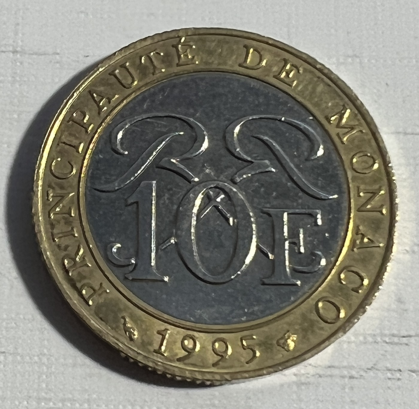 S&S Numismatic世界钱币-拍卖 第124期  摩纳哥1995年10法郎双色币