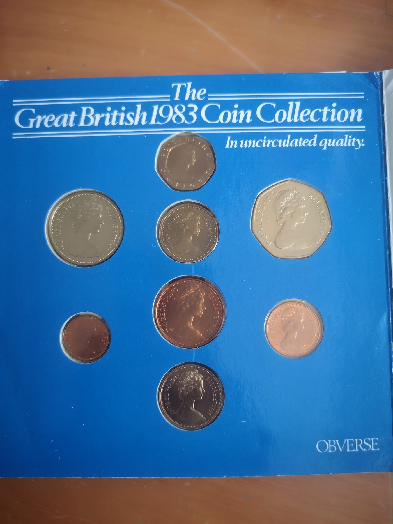 长老汇马年精选第九场拍卖 1983英国造币厂原装8枚套币，含新版1英镑，首年份，卡装