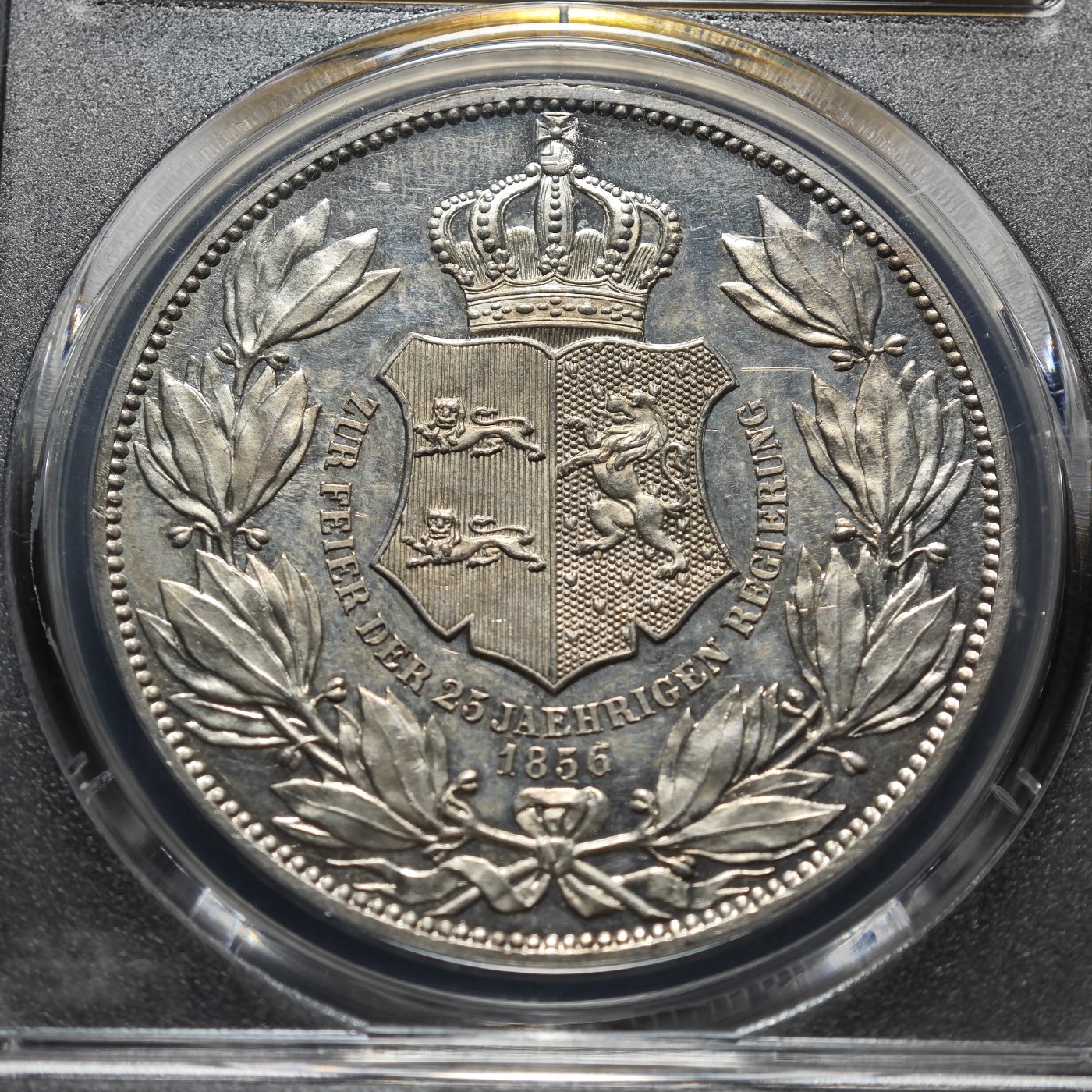 1856年 德国布伦瑞克2泰勒大银币 PCGS MS64PL