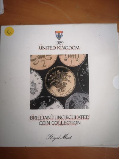 长老汇马年精选第七场拍卖 - 1989英国造币厂原装7枚套币，含1英镑，卡装