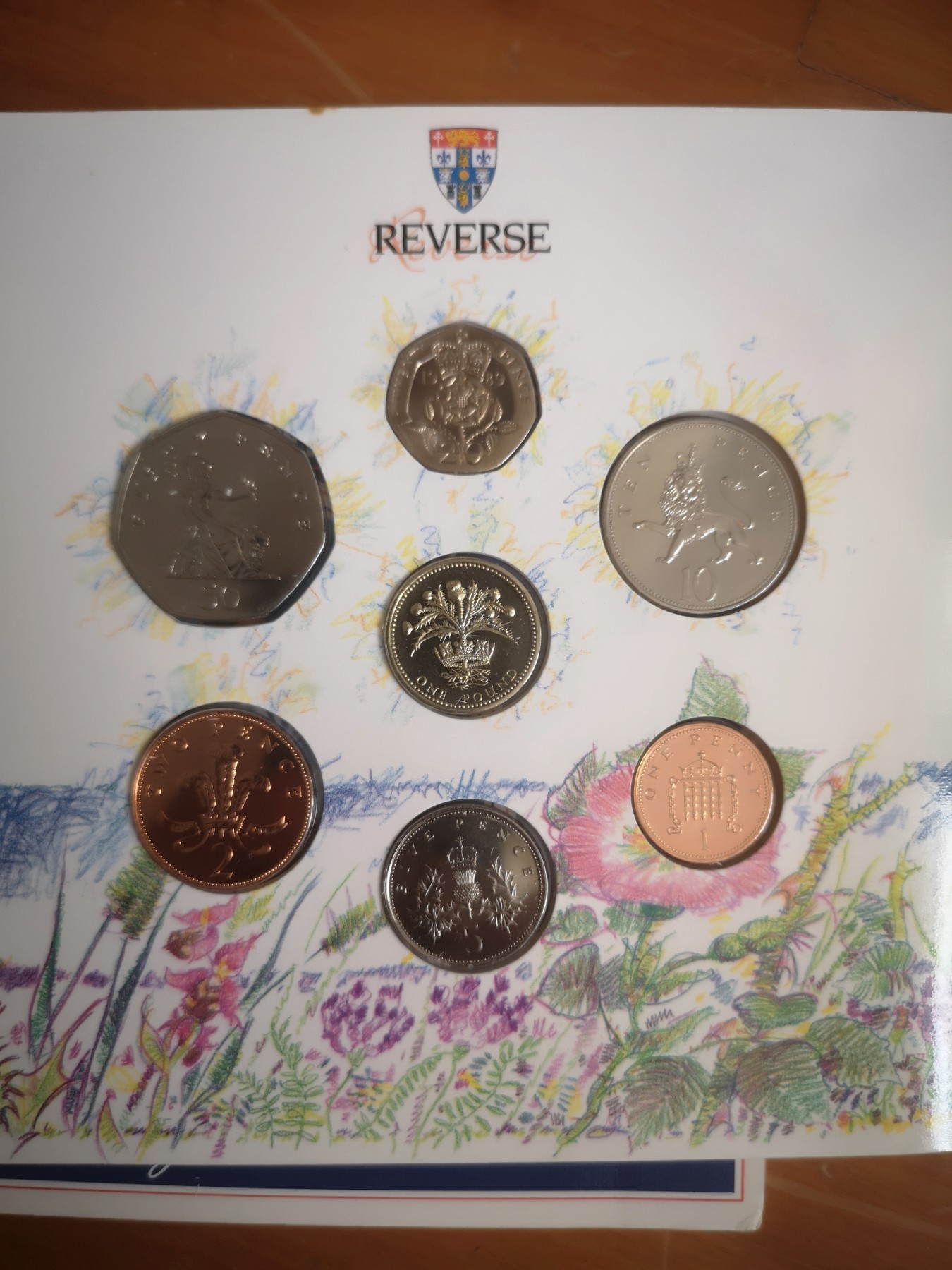 长老汇马年精选第七场拍卖 1989英国造币厂原装7枚套币，含1英镑，卡装