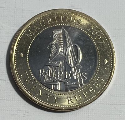 S&S Numismatic世界钱币-拍卖 第124期  - 毛里求斯2007年 西沃萨古尔·拉姆古兰爵士 20卢比双色币