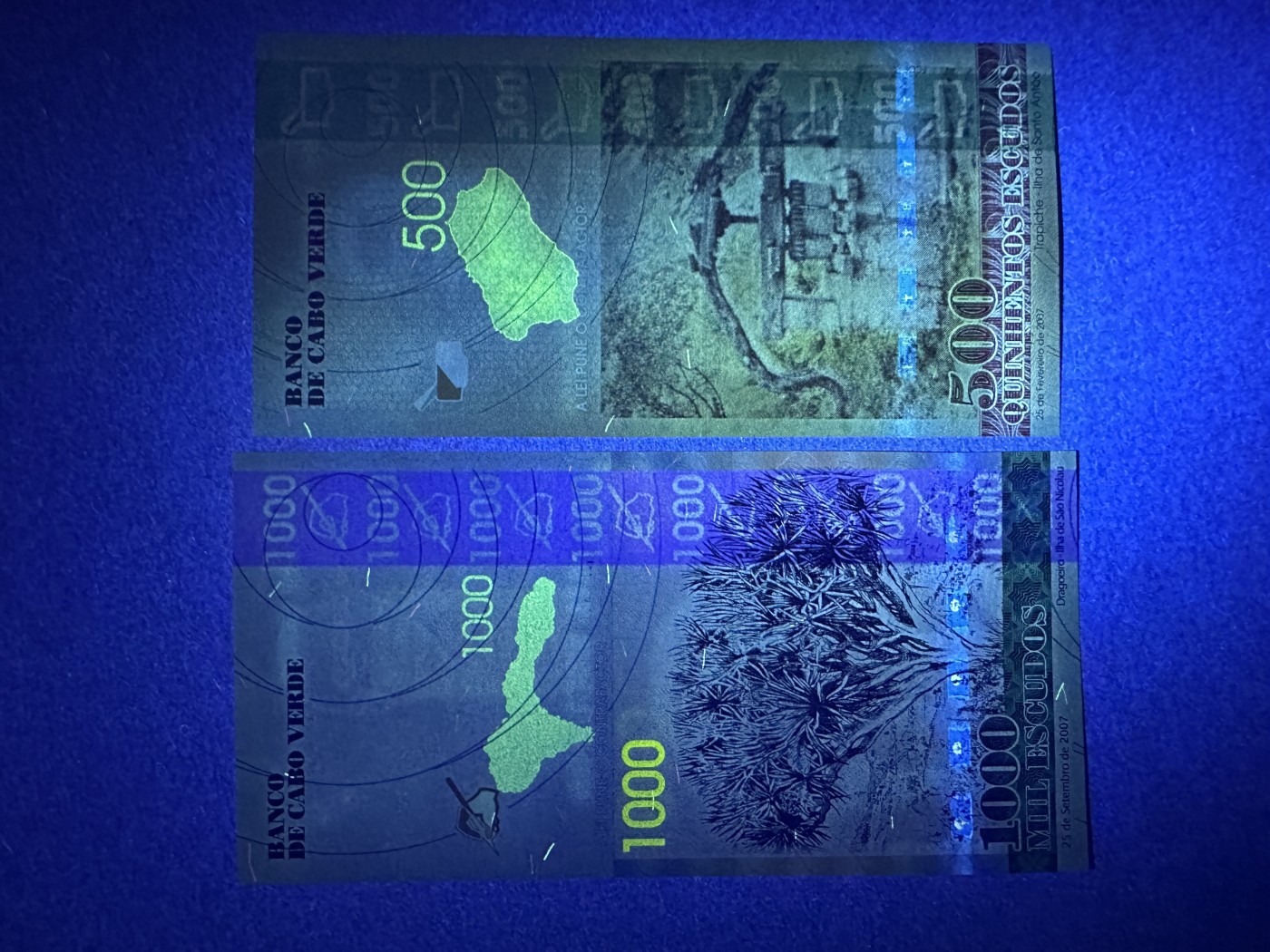 《张总收藏》113期—缤纷外币 精品荟萃 佛得角500、1000埃斯库多2张 UNC 2007年版