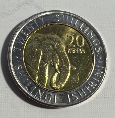 S&S Numismatic世界钱币-拍卖 第124期  - 肯尼亚2018年 大象 20先令双色币