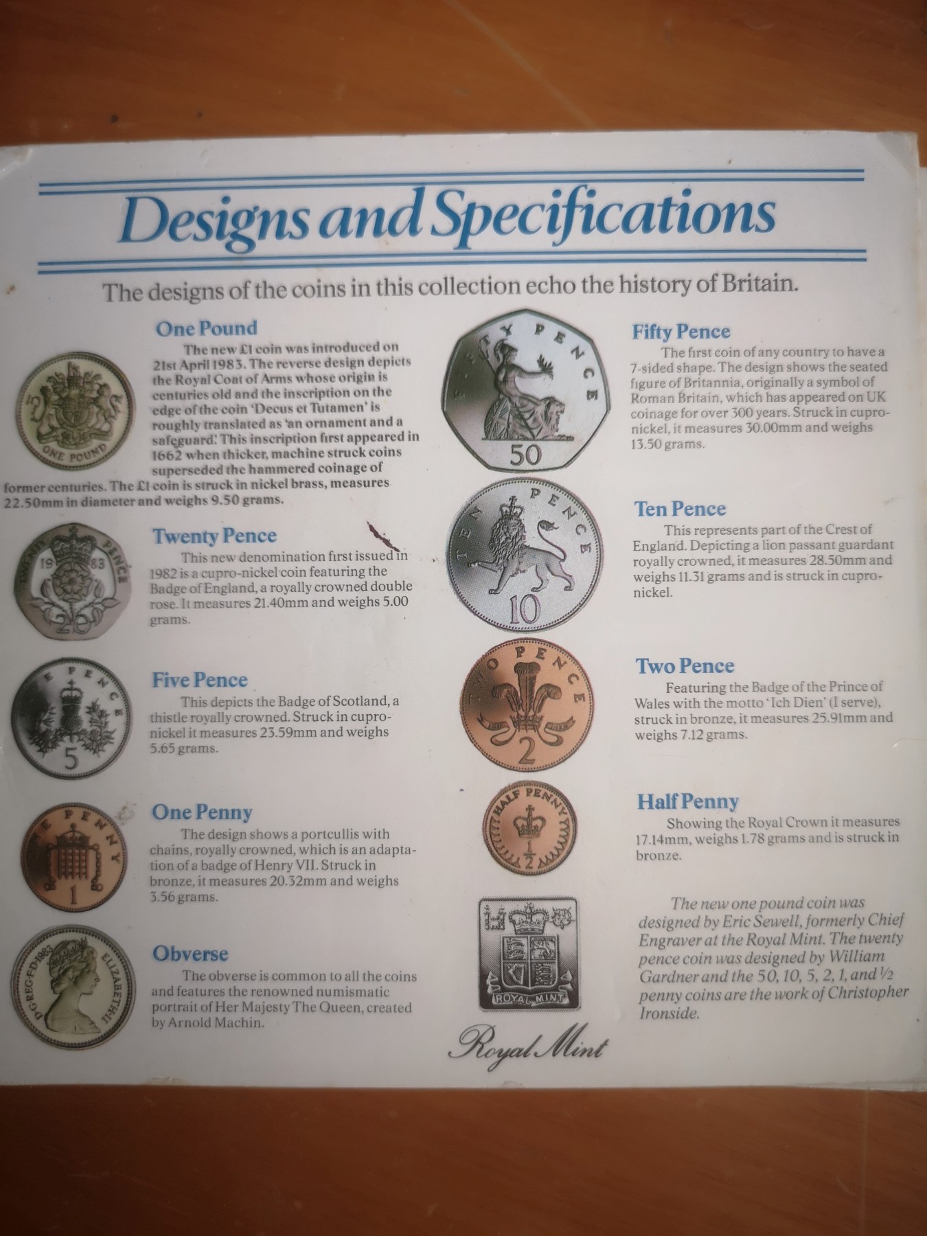 长老汇马年精选第九场拍卖 1983英国造币厂原装8枚套币，含新版1英镑，首年份，卡装