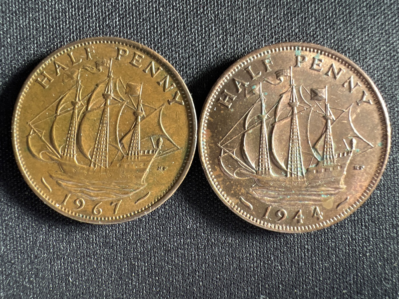 泡泡堂第378期 硬币专场 （无押金，捡漏，全场20包邮，偏远地区除外，接收代拍业务） 半便士两枚