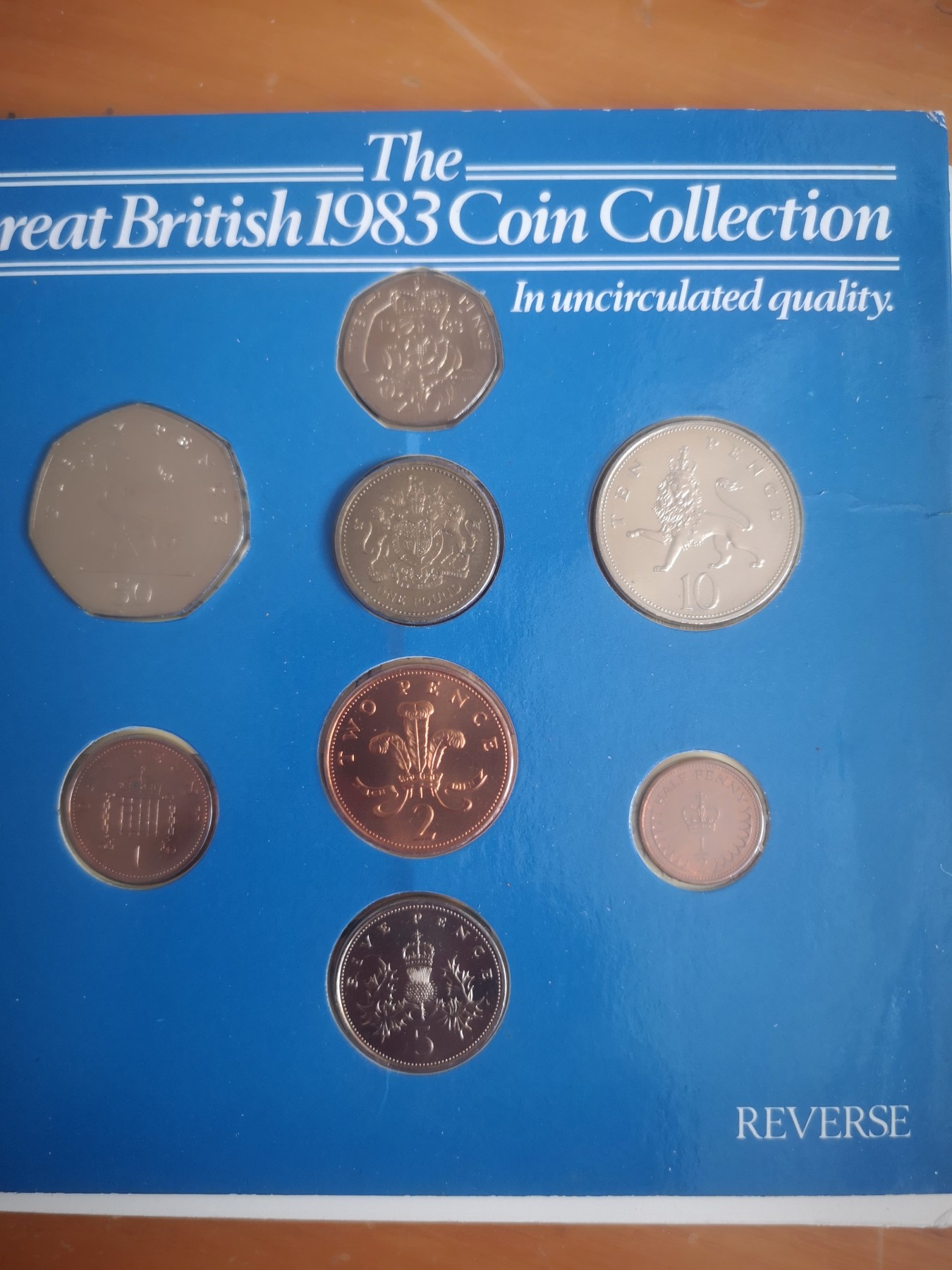 长老汇马年精选第九场拍卖 1983英国造币厂原装8枚套币，含新版1英镑，首年份，卡装