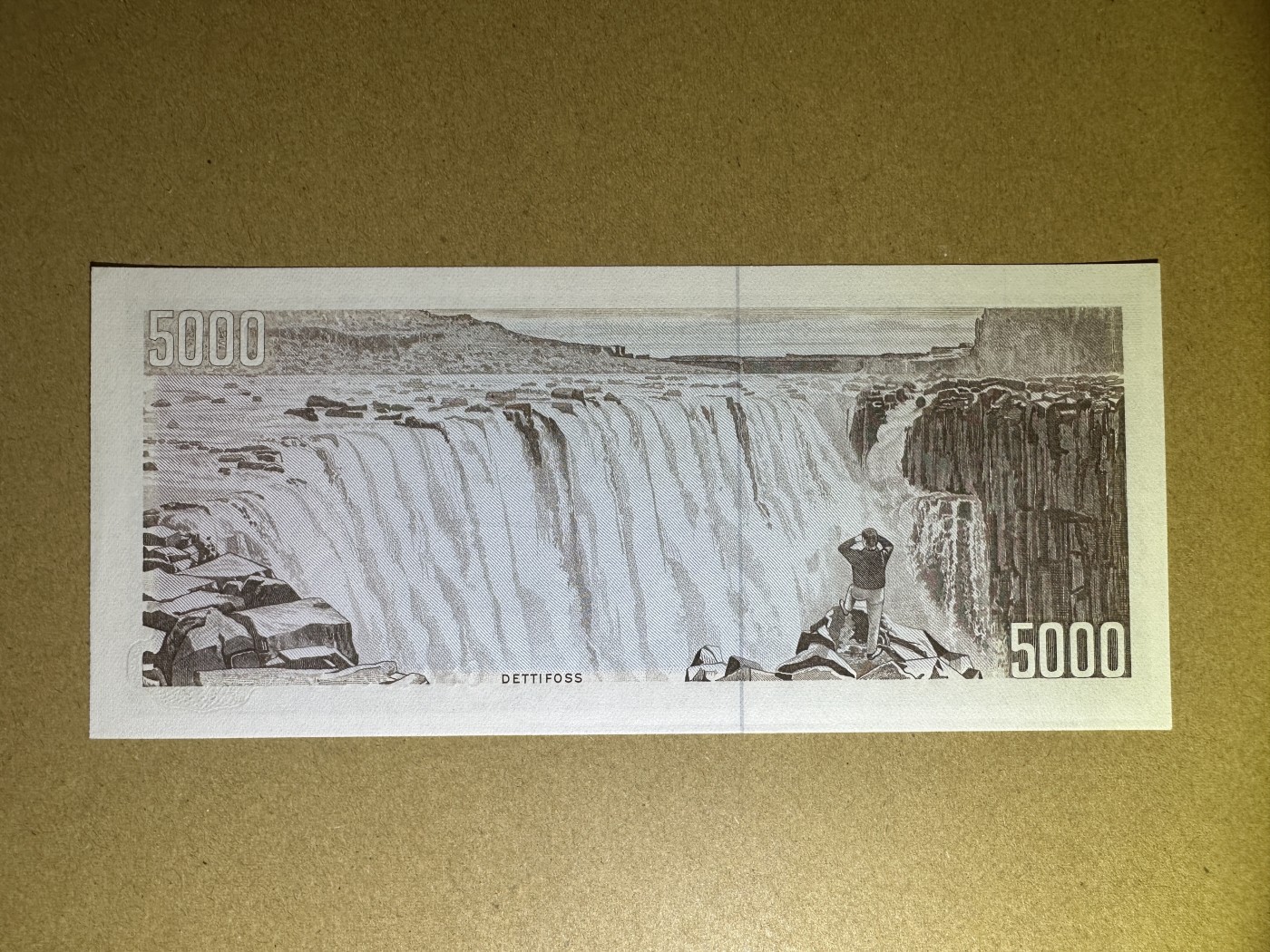 《张总收藏》113期—缤纷外币 精品荟萃 冰岛5000克朗 UNC 1961年 冰岛诗人、律师艾纳尔·贝耐迪克森