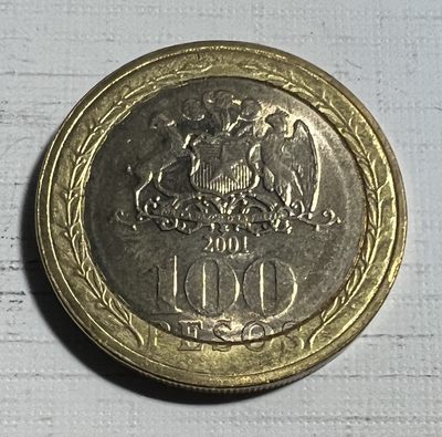 S&S Numismatic世界钱币-拍卖 第124期  - 智利2001年100比索双色币