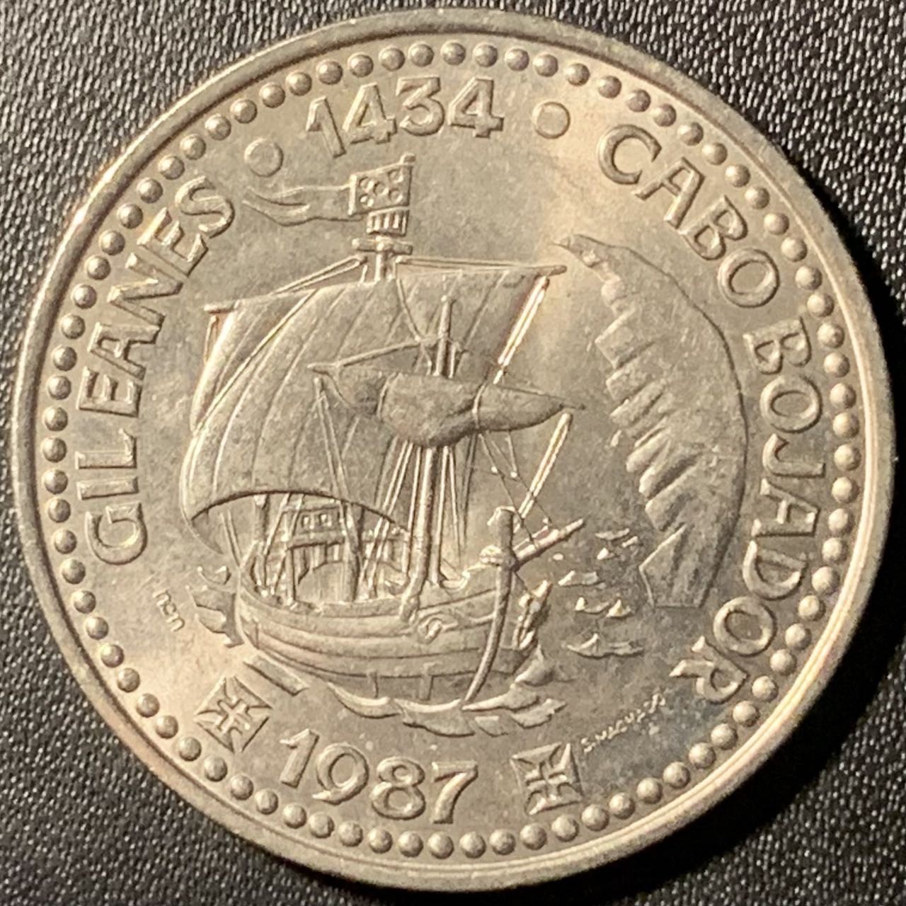 紫瑗钱币——第294期拍卖 葡萄牙 1987年 吉尔·埃亚内斯航海 553周年 100埃斯库多 纪念镍币