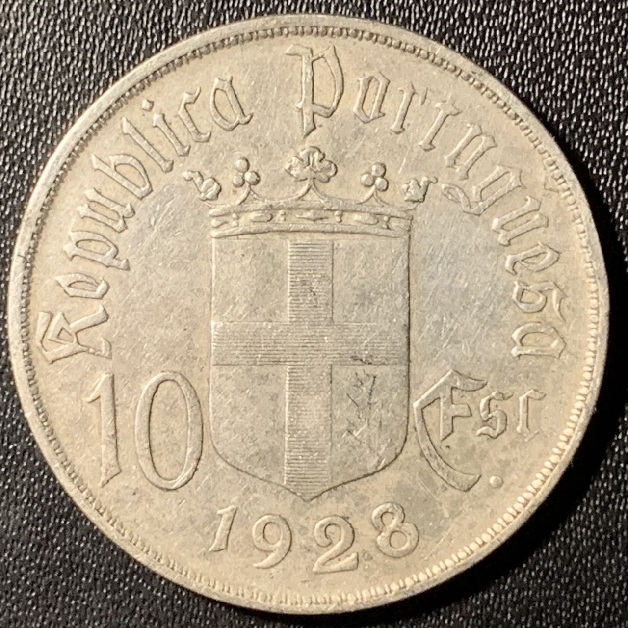 紫瑗钱币——第315期拍卖 葡萄牙 1928年 欧里克战役 10埃斯库多 12.5克 0.835银