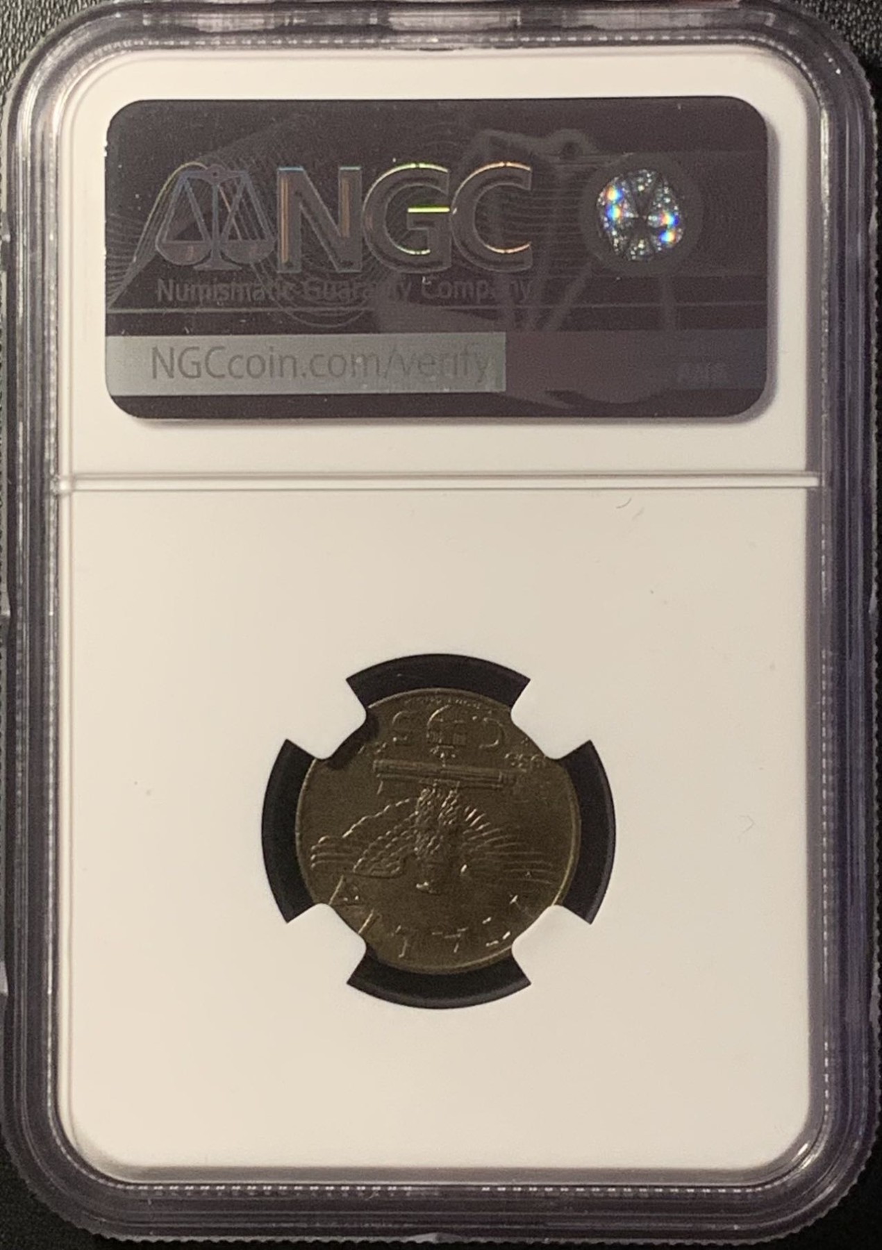 紫瑗钱币——第294期拍卖 意大利 1939年 伊曼纽尔三世 5分 铜币 NGC MS65 BN