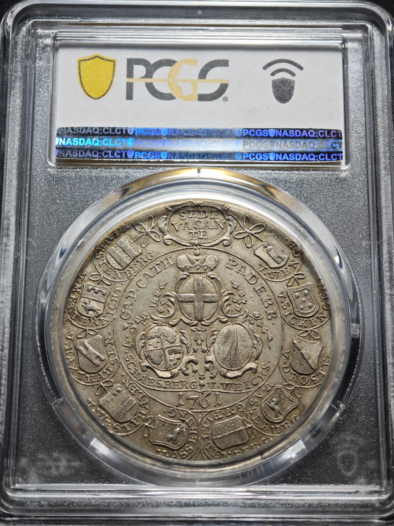 1761年 蒙斯特宗座缺位银章 PCGS MS63
