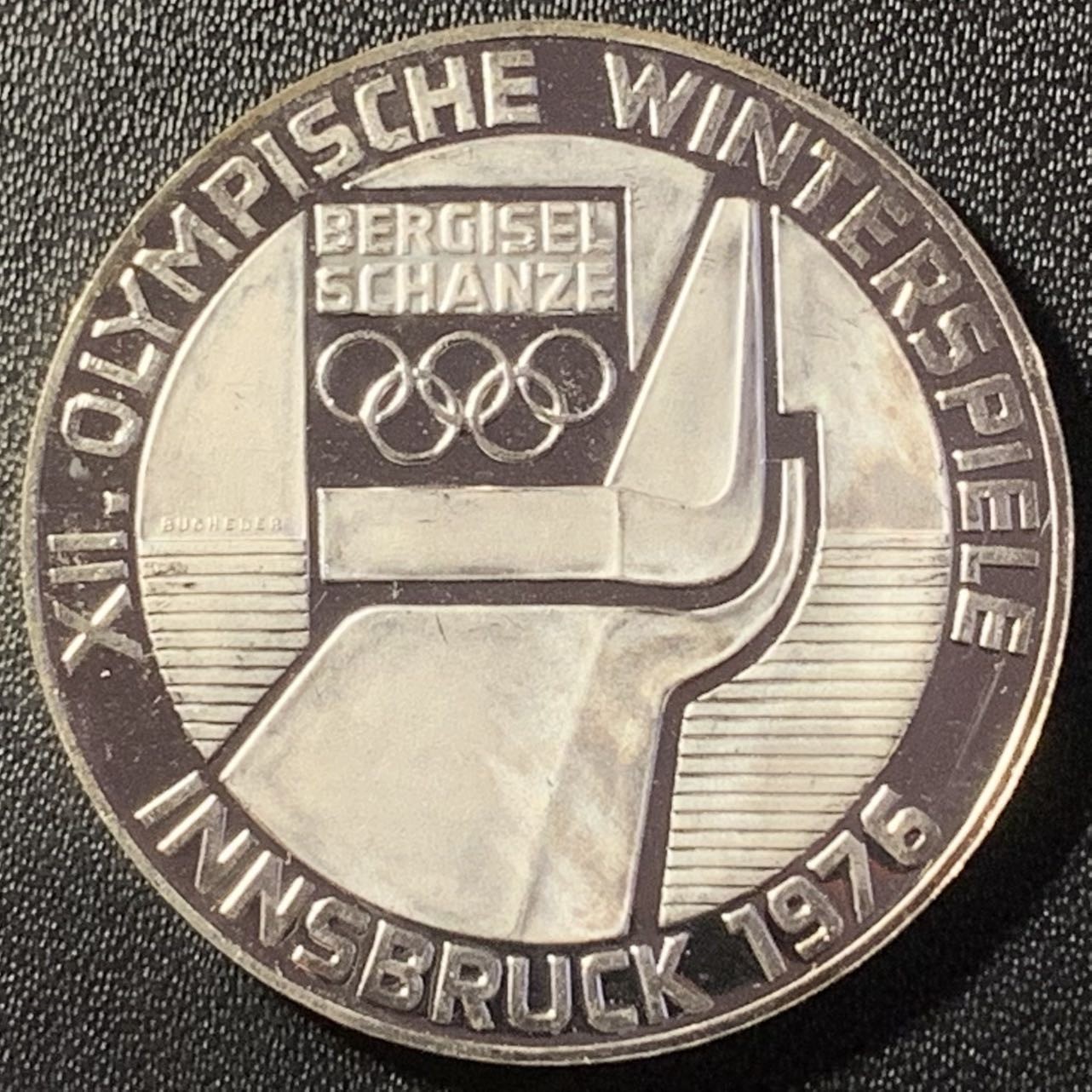 紫瑗钱币——第294期拍卖 奥地利 1976年 因斯布鲁克冬奥运 会标 100先令 24克 0.64银 精制