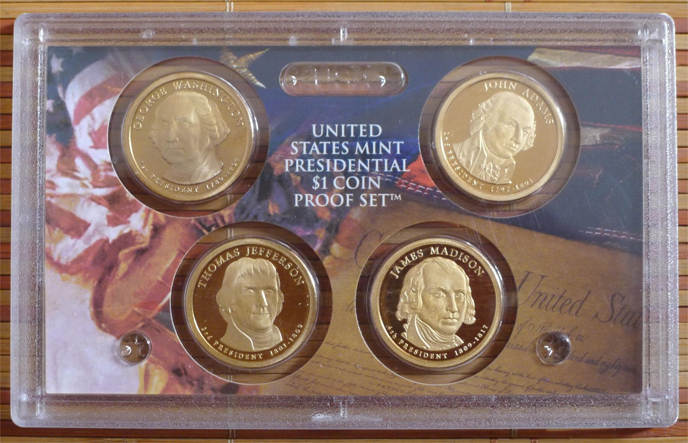 世界钱币章牌书籍专场拍卖第115期 2007年美国总统纪念币4枚封装套