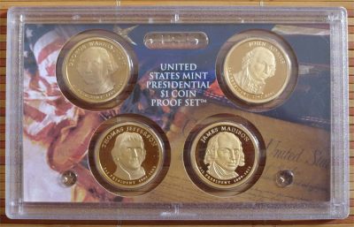 世界钱币章牌书籍专场拍卖第110期 - 2007年美国总统纪念币4枚封装套