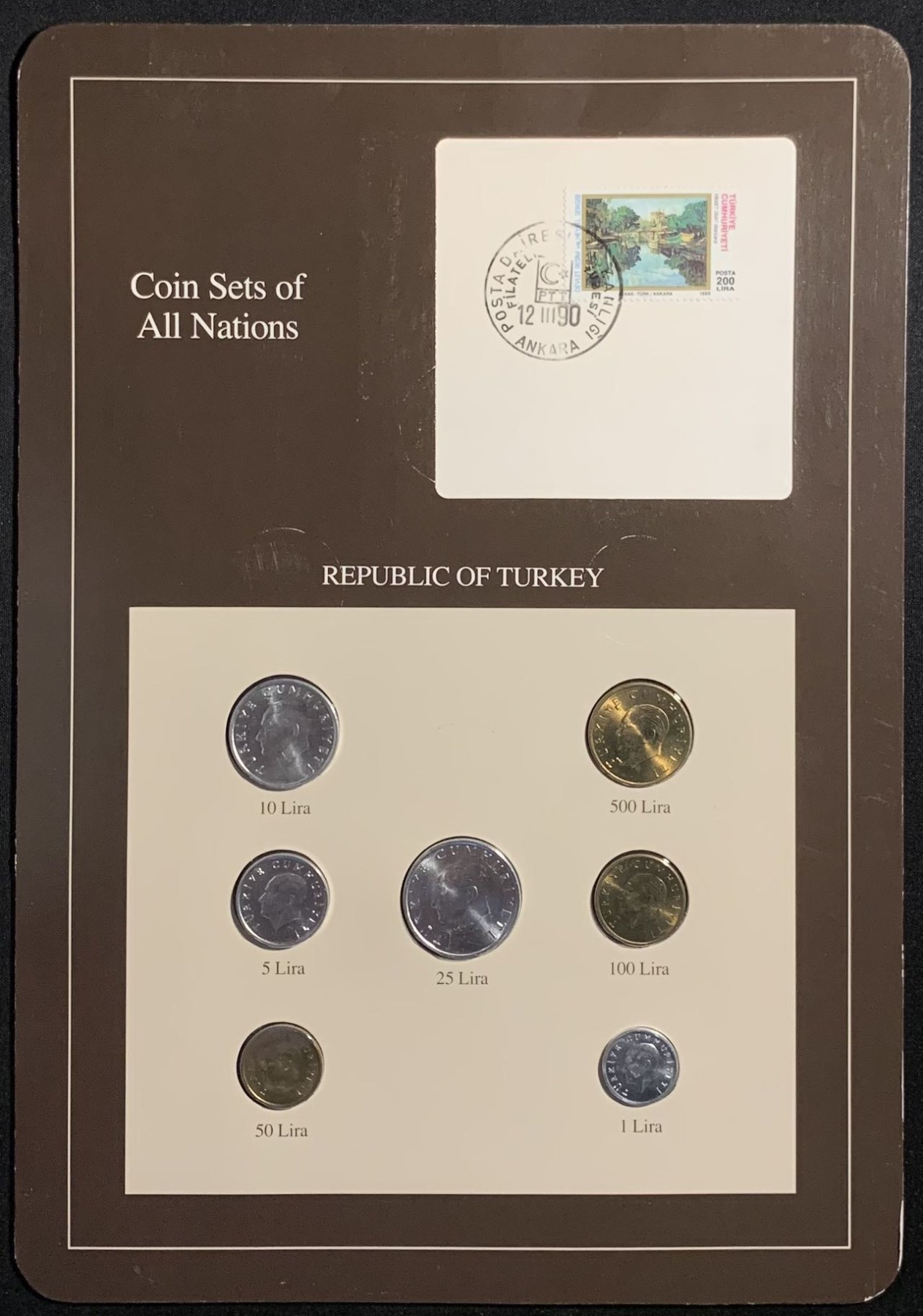 紫瑗钱币——第294期拍卖 土耳其 富兰克林卡装 1—500里拉 7枚全套 UNC