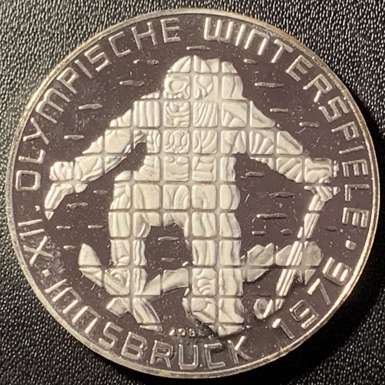 紫瑗钱币——第294期拍卖 奥地利 1976年 因斯布鲁克冬奥运 滑雪 100先令 24克 0.64银 精制