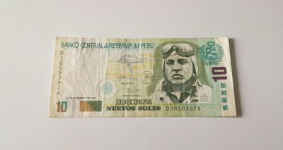 零零发流通品相纸币欧洲美洲场 200包邮无押金佣金 - 秘鲁10索尔老版