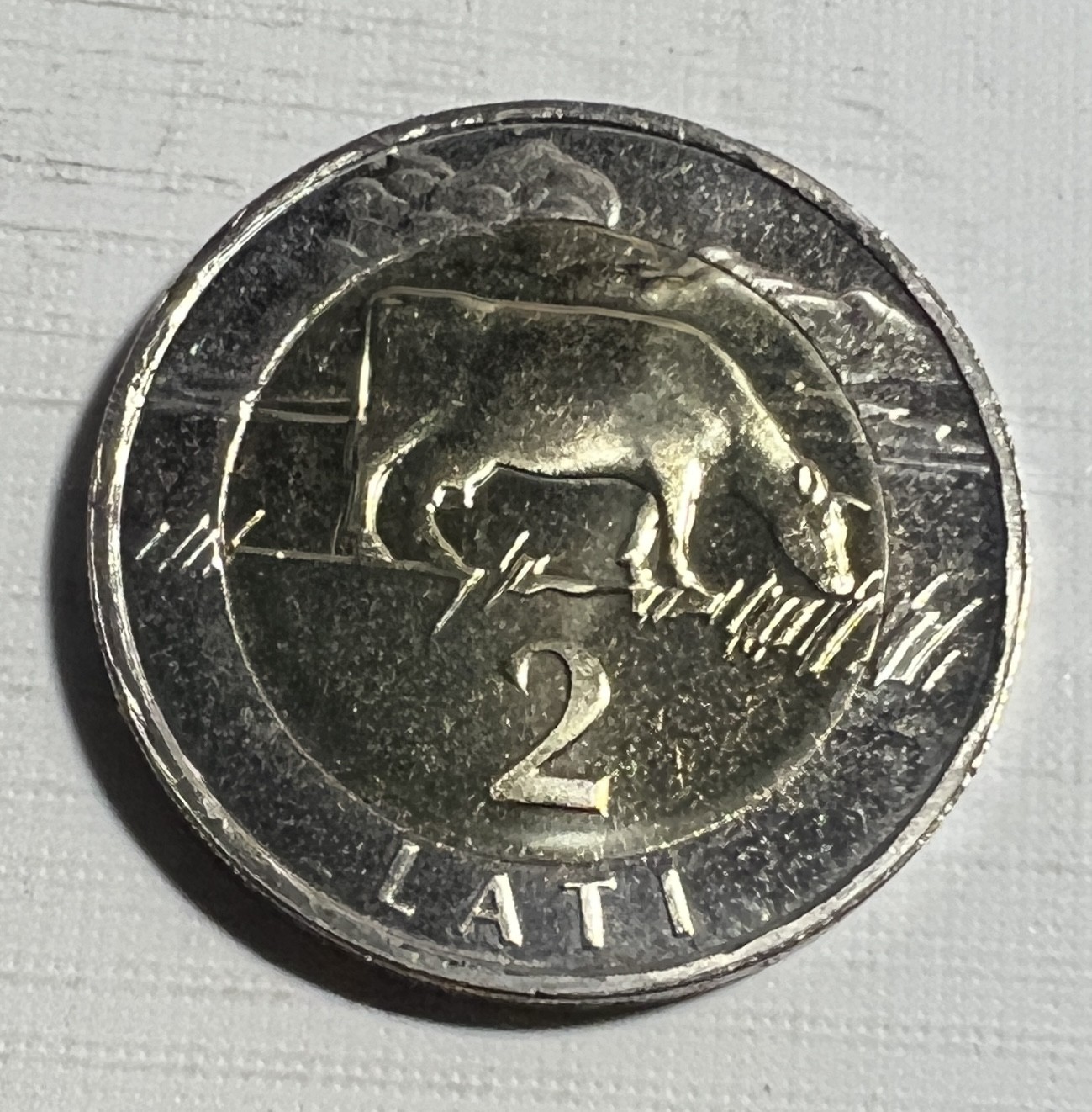 S&S Numismatic世界钱币-拍卖 第124期  拉脱维亚2009年 奶牛 2拉特双色币