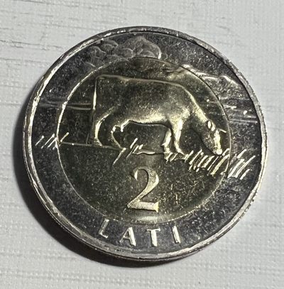 S&S Numismatic世界钱币-拍卖 第124期  - 拉脱维亚2009年 奶牛 2拉特双色币