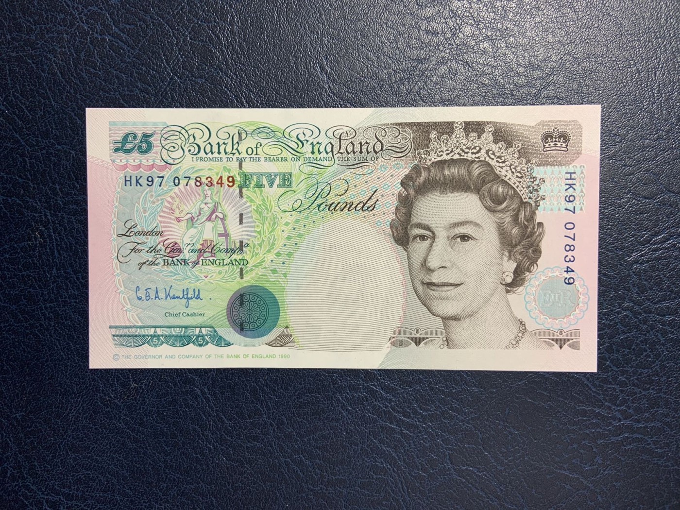 收藏联盟Quantum Auction 第281期拍卖  英国1997年5镑香港回归纪念钞 品相全新UNC 带原册 