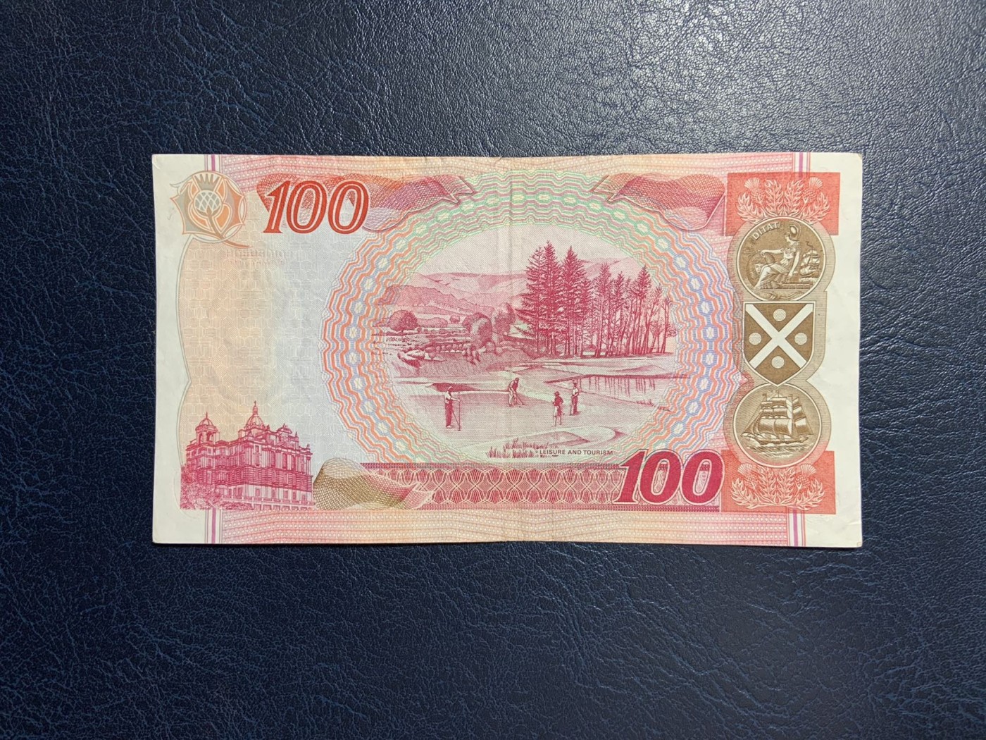 收藏联盟Quantum Auction 第281期拍卖  苏格兰1999年100镑加盖服务300周年纪念 非全新 品相如图 AA冠 