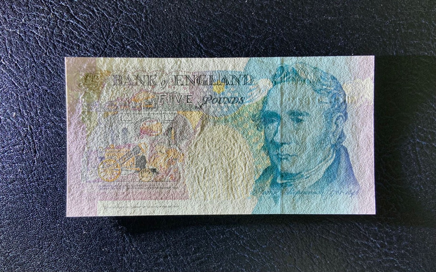 收藏联盟Quantum Auction 第281期拍卖  英国1997年5镑香港回归纪念钞 品相全新UNC 带原册 