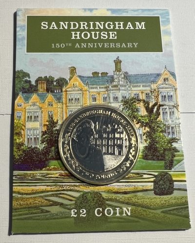 S&S Numismatic世界钱币-拍卖 第116期  - 泽西岛2020年 桑德林汉姆宫150周年 2英镑双色纪念币官方卡币