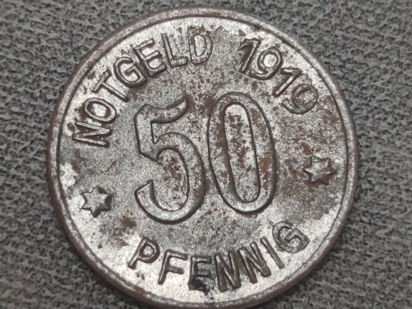 燕姐换藏第54场 1919年德国紧急货币50芬尼