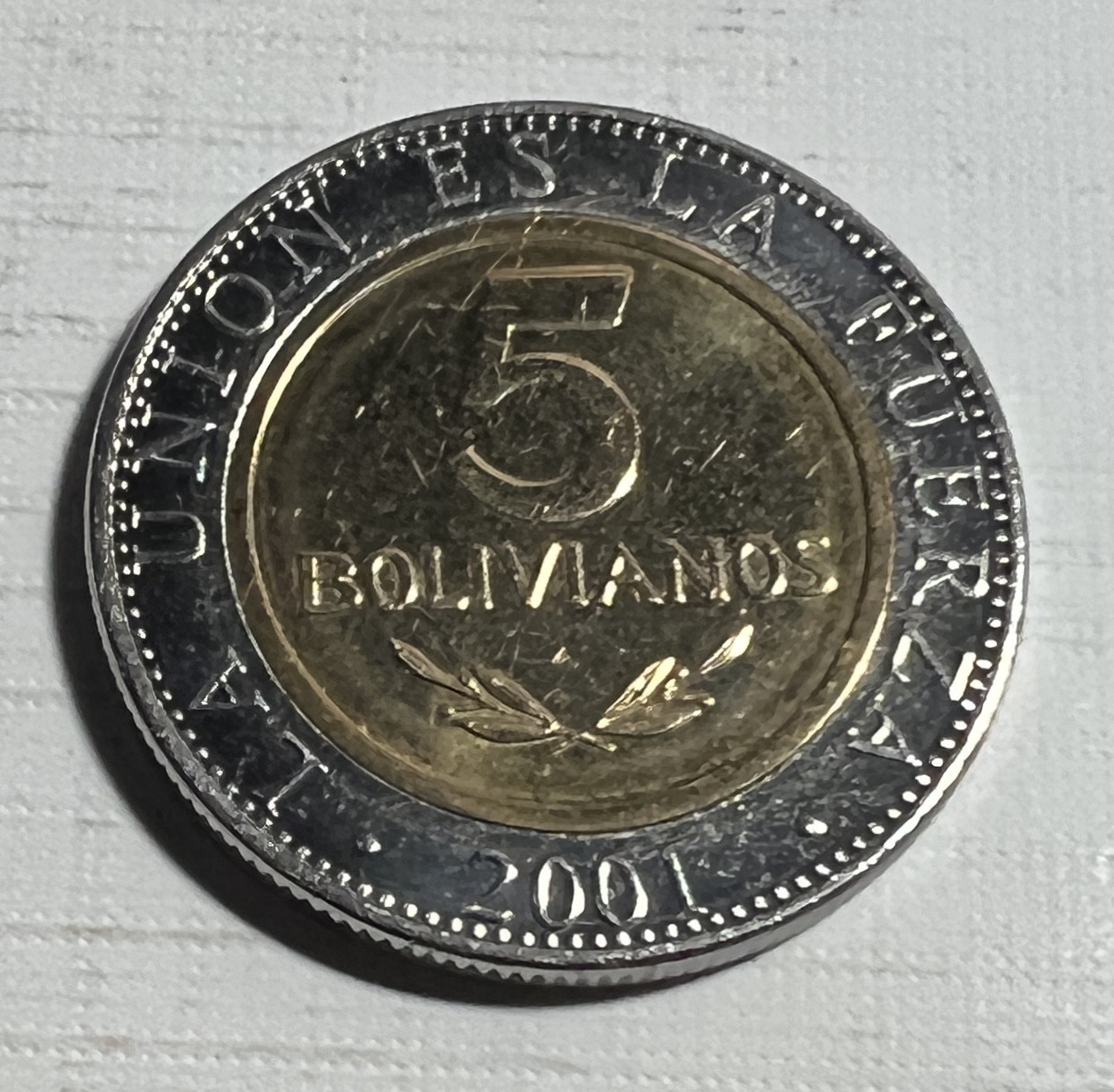 S&S Numismatic世界钱币-拍卖 第124期  玻利维亚2001年5玻利维亚诺双色币