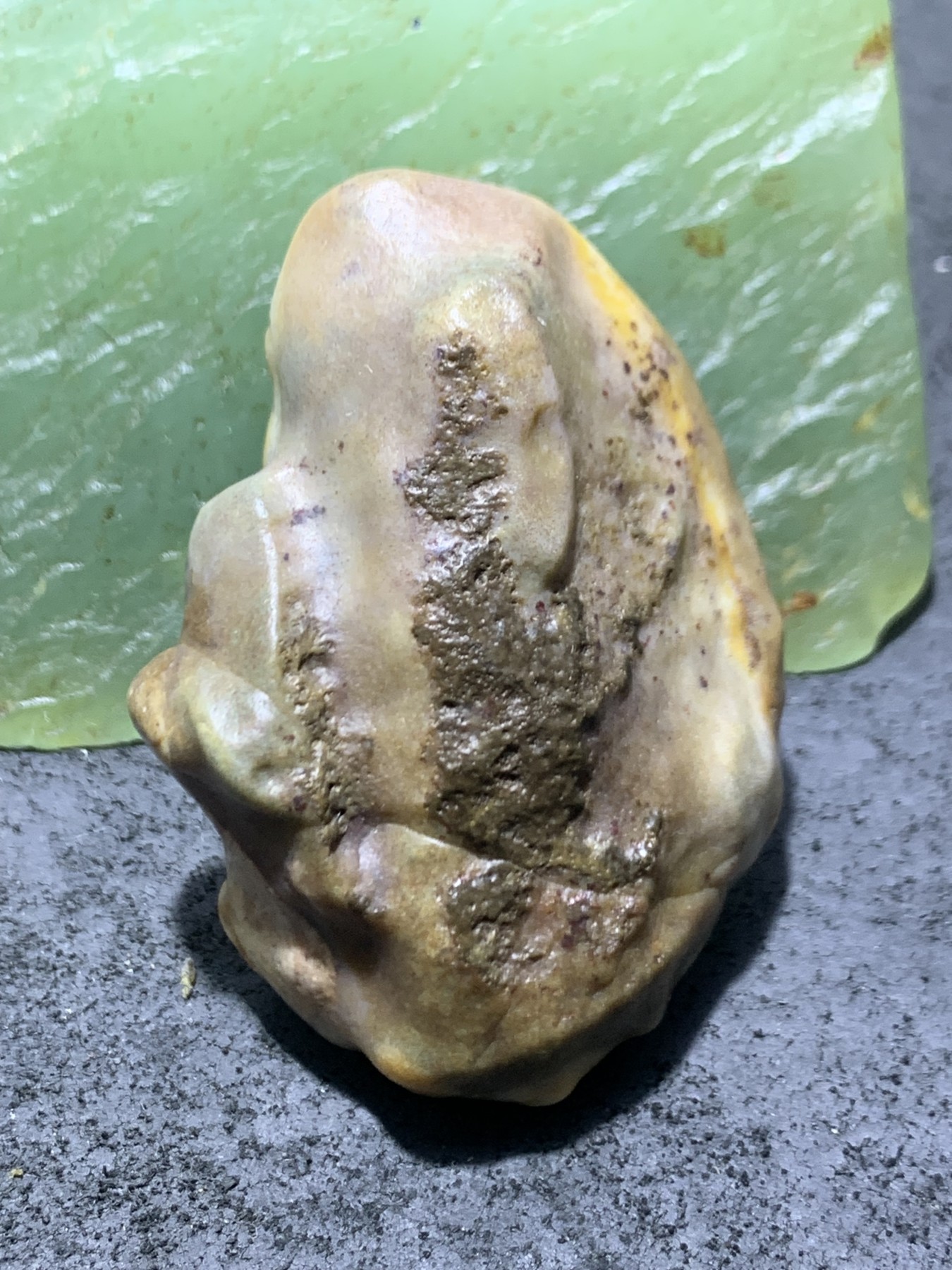 放福利！精美天然原皮阿拉善玛瑙原石手工雕刻锦字把件（吊坠）一颗，