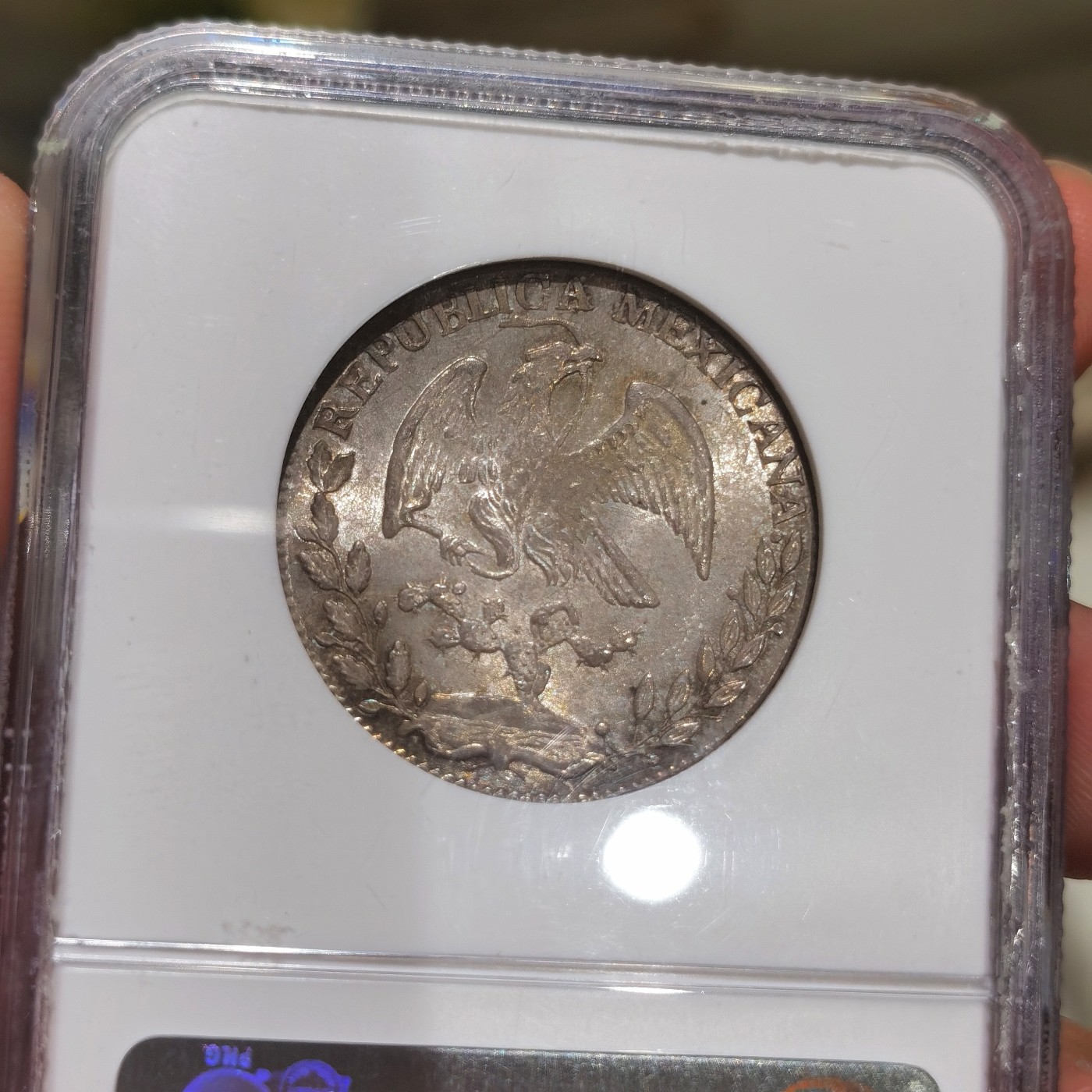 博洋堂“纯白金之夜”精品专场暨第039期（全场包邮） NGC MS63 墨西哥1868/58年GO YF版4R鹰洋，4R难度远胜8R，顶级高分，N记所有年份墨西哥4R鹰洋超过MS63的全球仅有16枚！