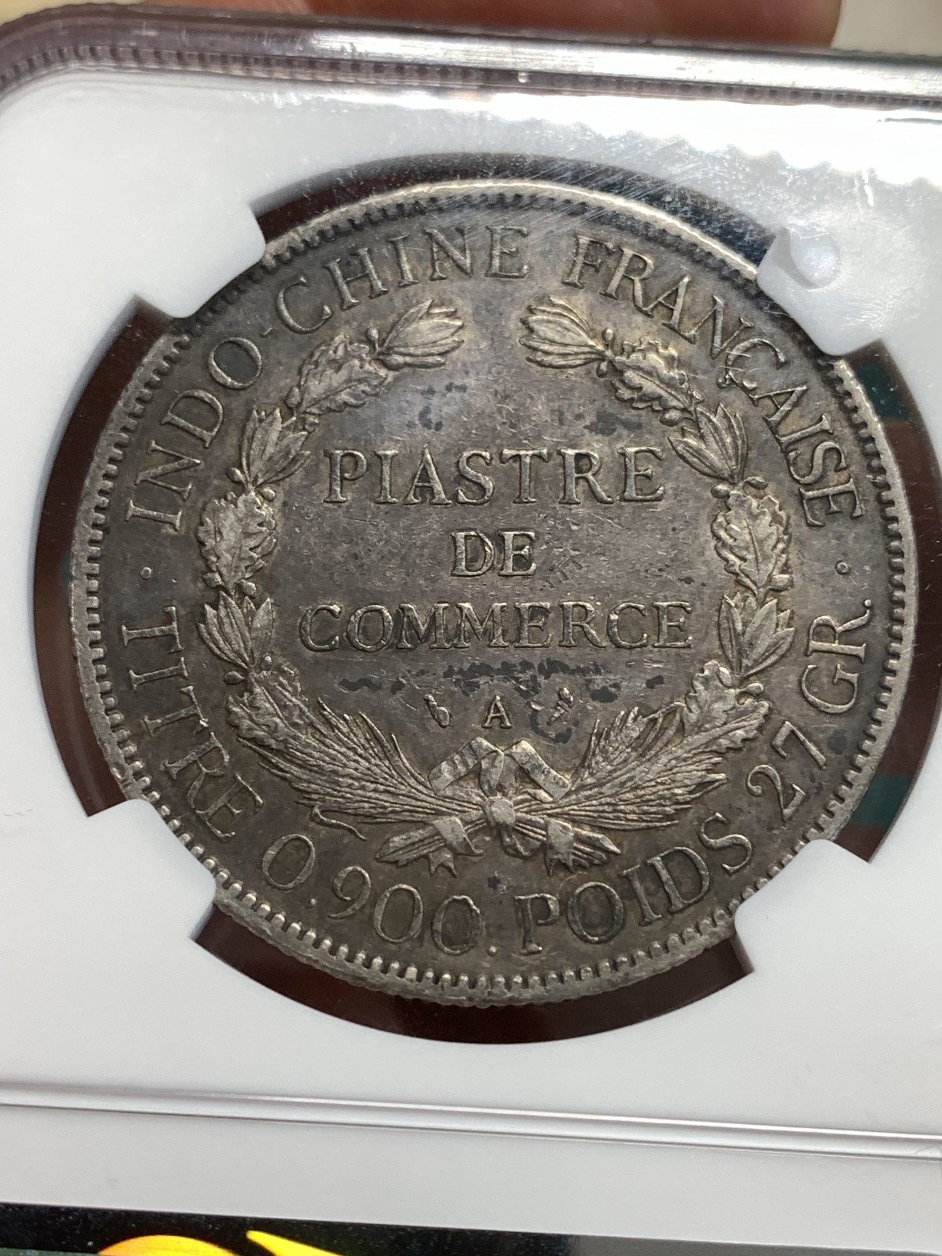 《竞宝斋》第189场-周日，周一 2场 (全场包邮) NGC XF45 法属印支1907坐洋一元银币