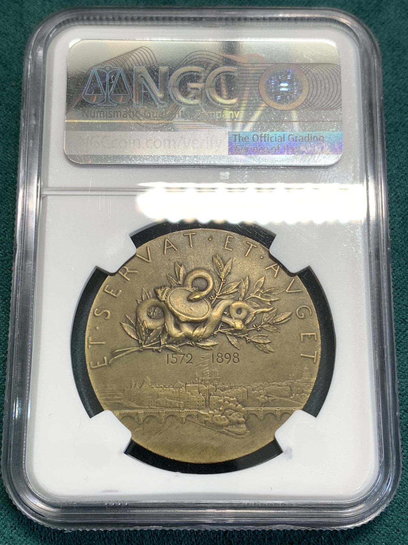 《竞宝斋》第189场-周日，周一 2场 (全场包邮) NGC-MS64 法国 1898年 巴黎股票经纪人铜章代币 O.Roty作品，直径：36.8mm 收藏级