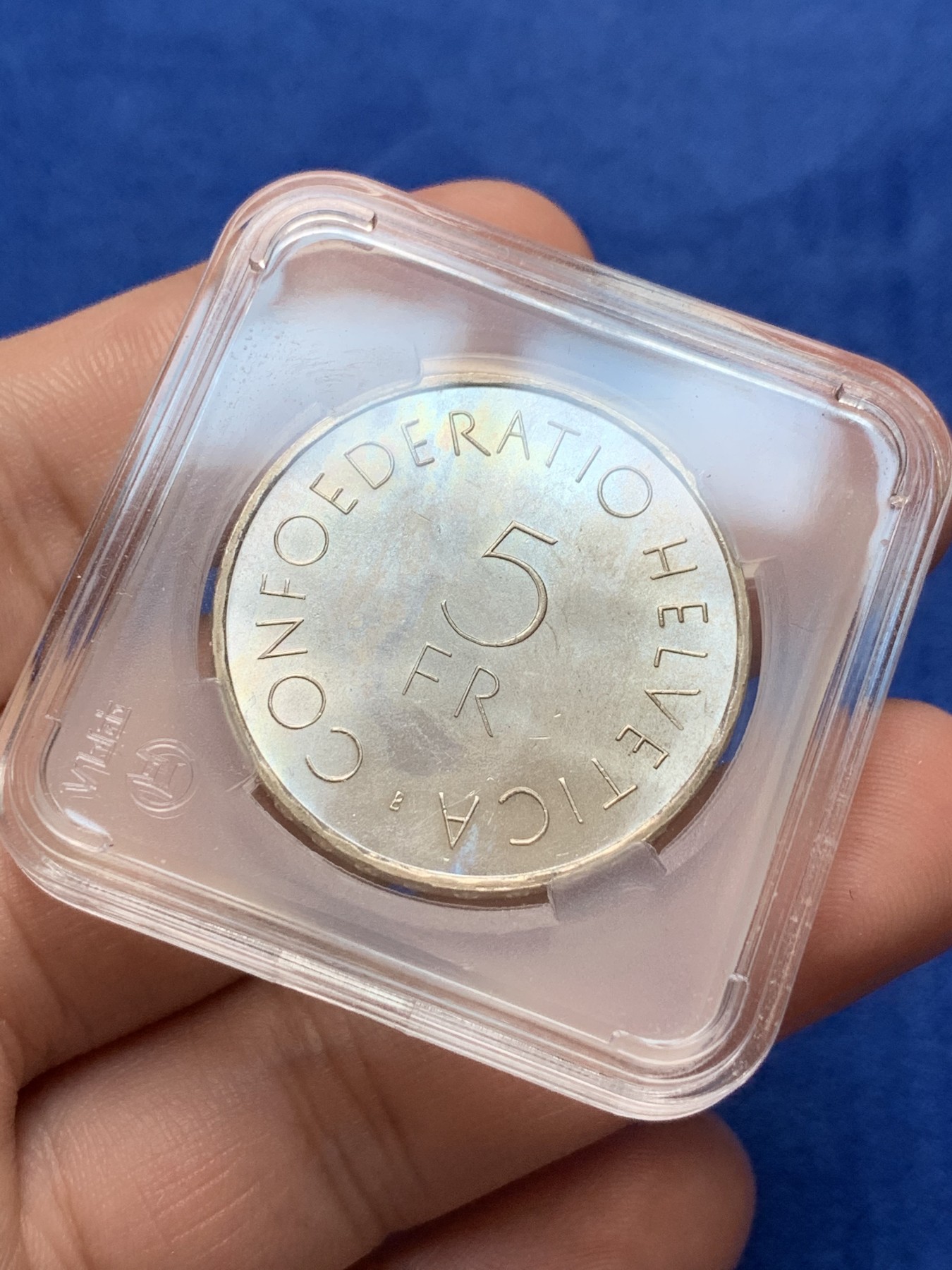 《竞宝斋》第189场-周日，周一 2场 (全场包邮) 瑞士1963年5法郎国际红十字会成立百年银币