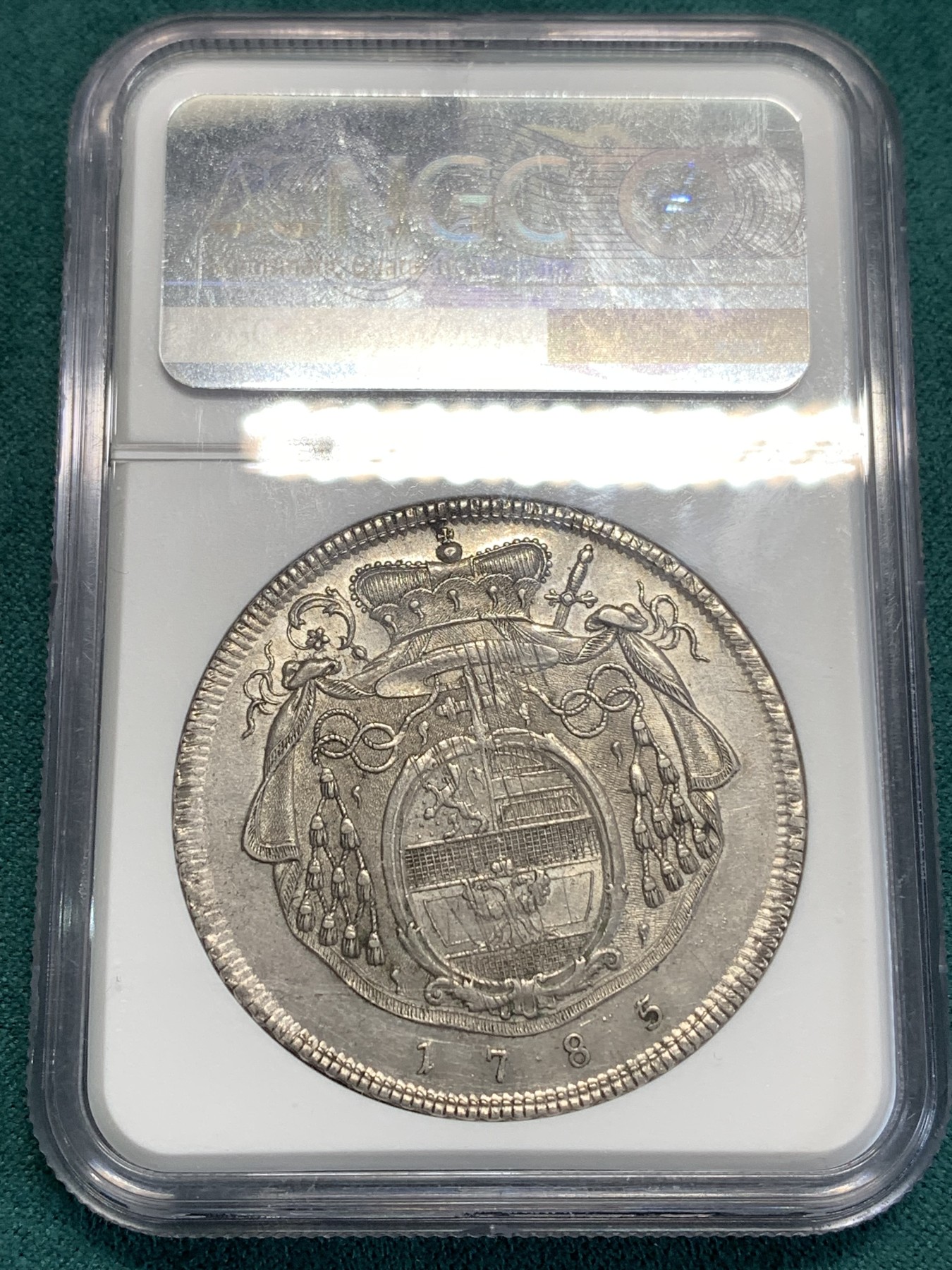 《竞宝斋》第189场-周日，周一 2场 (全场包邮) NGC AU55 奥地利1785萨尔茨堡教区 窗帘泰勒大银币