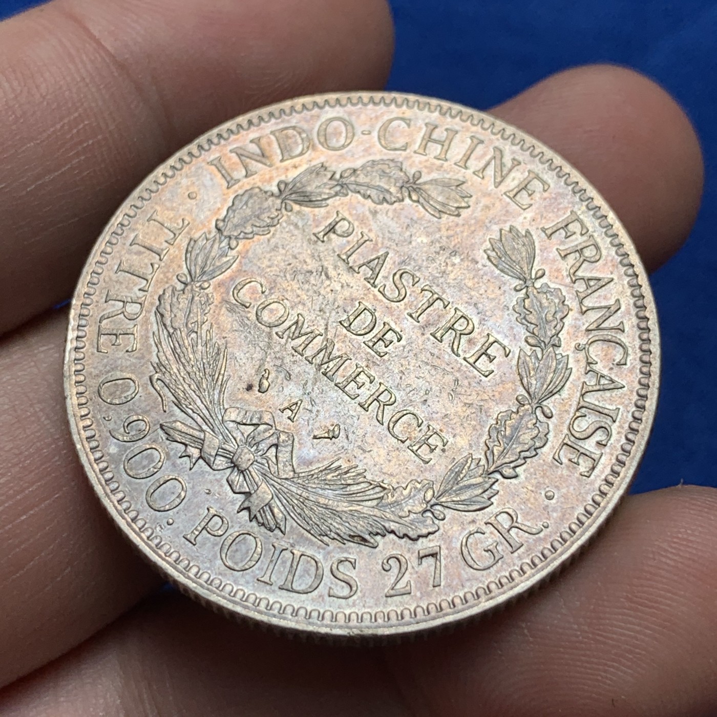 《竞宝斋》第189场-周日，周一 2场 (全场包邮) 法属印支坐洋1909年一皮阿斯特  好状态  磨损少