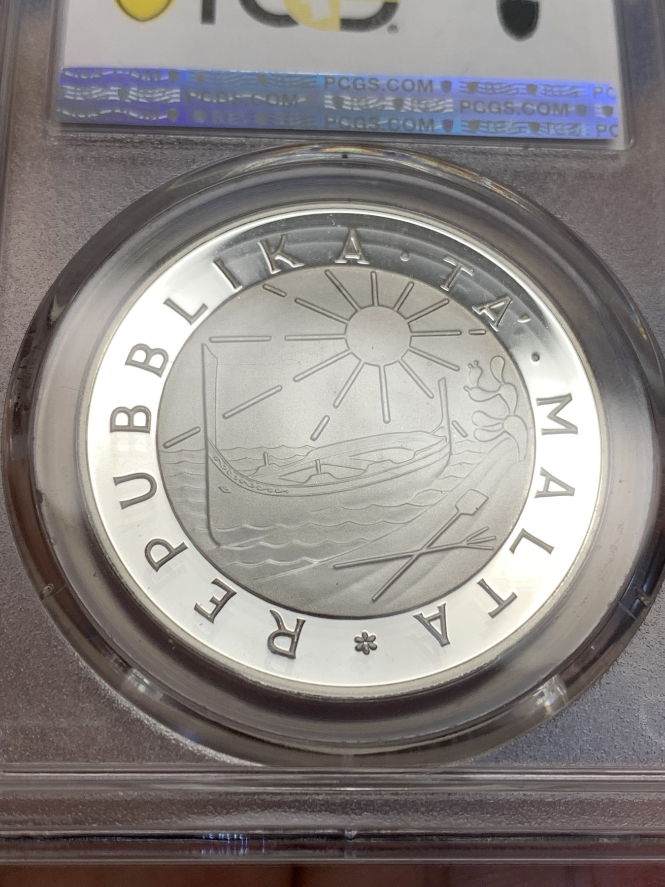 《竞宝斋》第189场-周日，周一 2场 (全场包邮) PCGS金盾 PR65DCAM 马耳他1981儿童年纪念5镑精制银币