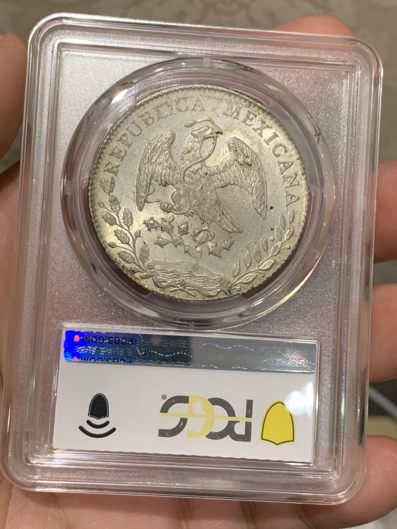 《竞宝斋》第189场-周日，周一 2场 (全场包邮) PCGS MS63 墨西哥1884年鹰洋8R银币
